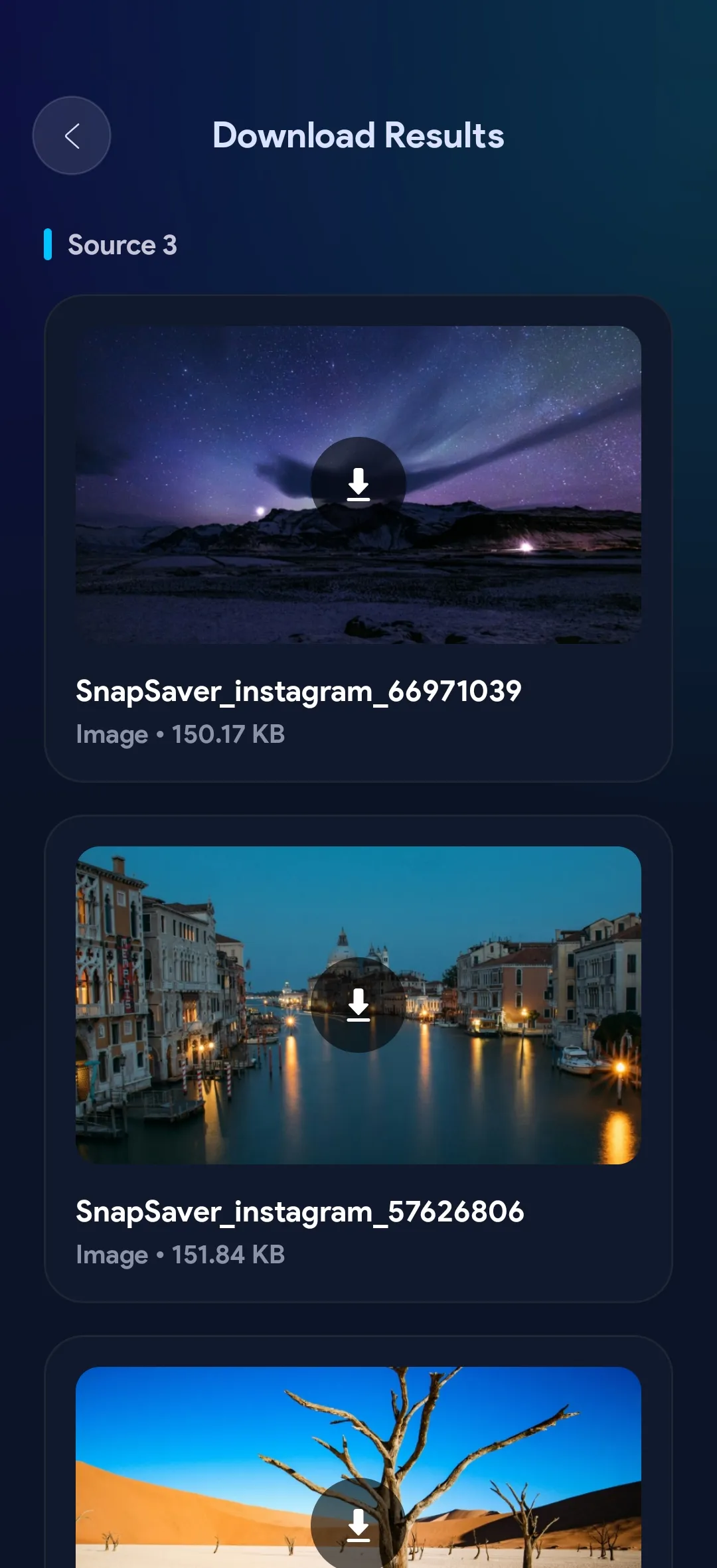 SnapSaver story and status saver screen